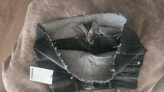 Falda pantalón Bershka negra/gris Talla 34