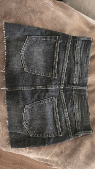 Falda pantalón Bershka negra/gris Talla 34