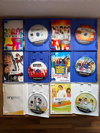 Pack SingStar PS2: Micros + Adaptadores + 6 Juegos
