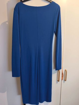 Vestido Mango azul cruzado