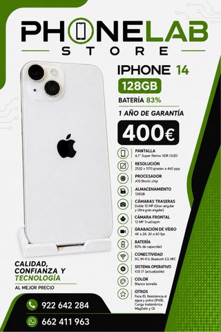 iPhone 14 128GB Blanco
