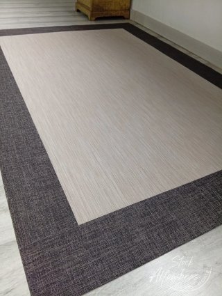 Alfombra 200 x 300 vinilica exterior  beige y gris