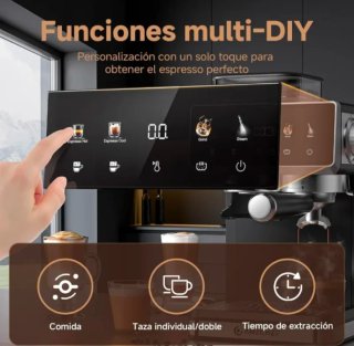 Cafetera Espresso AMZCHEF con Molinillo
