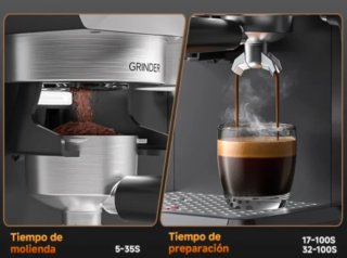Cafetera Espresso AMZCHEF con Molinillo