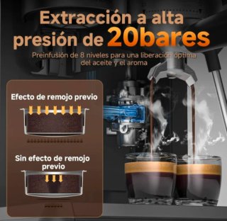 Cafetera Espresso AMZCHEF con Molinillo