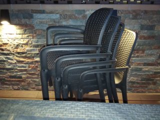 Mesa Terraza + 7 Sillas Ratán