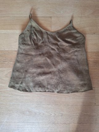 Top Zara tirantes marrón