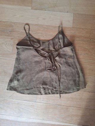 Top Zara tirantes marrón