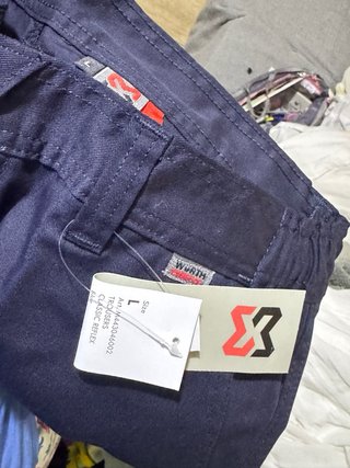 Pantalones de trabajo azul con reflectantes
