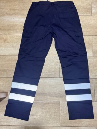 Pantalones de trabajo azul con reflectantes