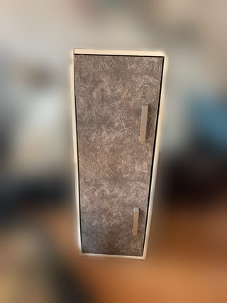 Mueble salón aglomerado gris y blanco