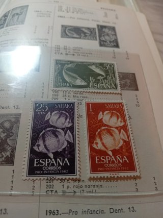 Sellos Sahara Pro Infancia 1962