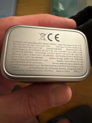 Powerbank Cuktech 10000mAh