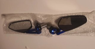 Espejos Retrovisores Moto Universales Azul