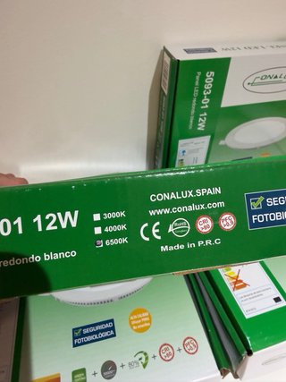 4 Paneles LED Redondos Blancos 12W