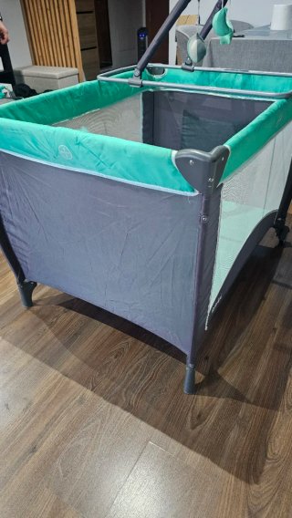 Cuna de viaje plegable para juegos con funda