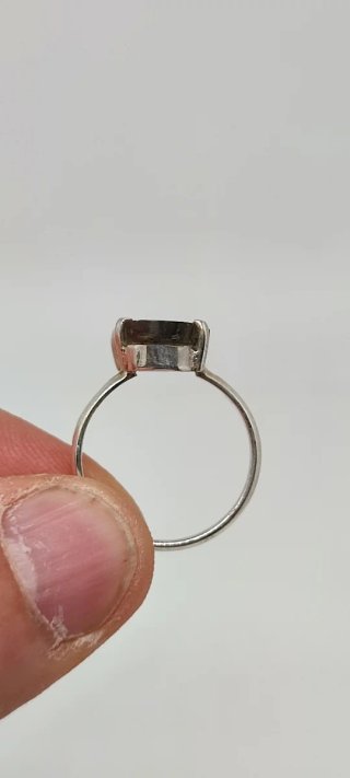 Anillo de Plata y Turmalina Sandía.