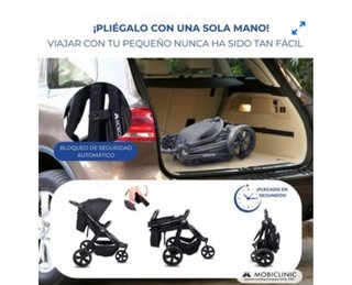 Silla de Paseo Mobiclinic 3 Ruedas Negra