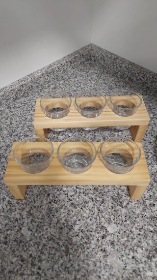 Set de vasos de cata de cristal