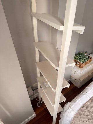 Estantería Escalera Blanca Madera Natural