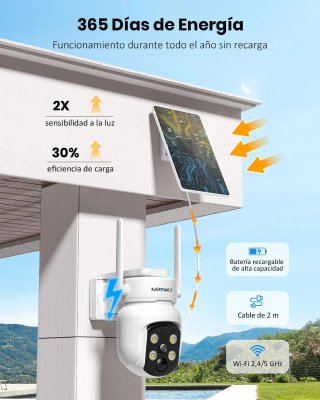 Camara Vigilancia WiFi Exterior Solar Nueva