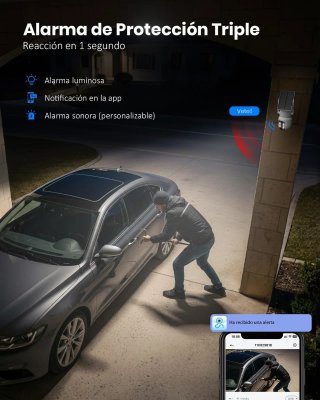 Camara Vigilancia WiFi Exterior Solar Nueva