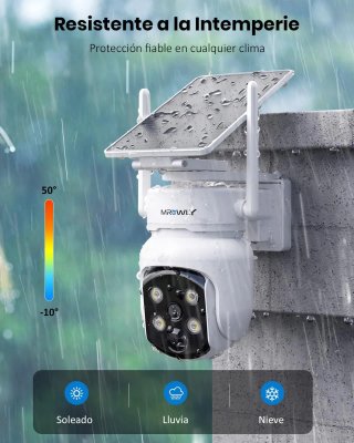 Camara Vigilancia WiFi Exterior Solar Nueva