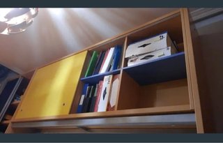 Mueble TV madera puerta corredera