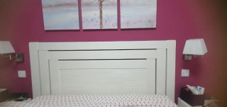 Cabecero de madera blanco