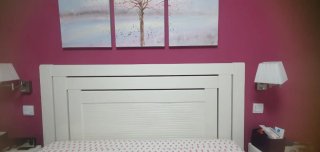 Cabecero de madera blanco