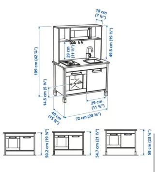Cocina de juguete de madera