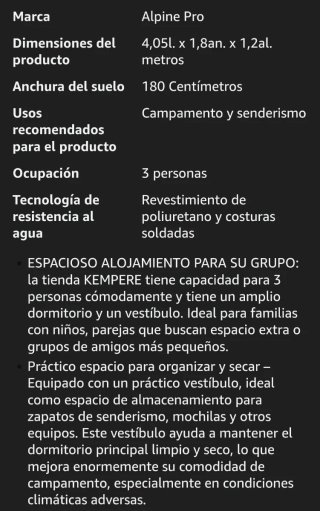 Tienda de campaña NUEVA