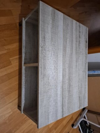 Mesa de comedor de madera y metal