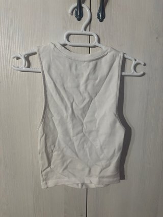 Top Zara blanco fruncido Talla S