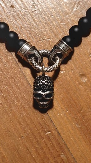 Colgante Calavera Plata y Circonitas 925 charm