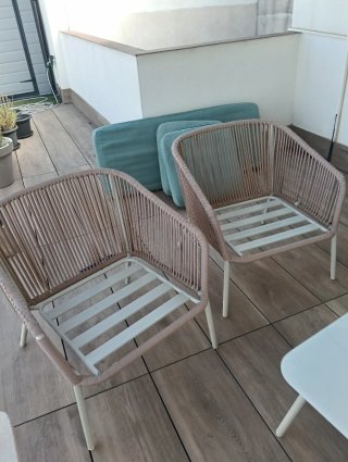 Conjunto Muebles Exterior: Sofá, 2 Butacas y Mesa