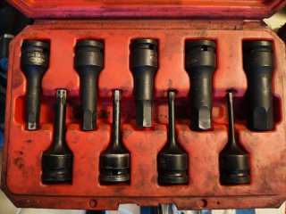 Juego llaves impacto Torx y Allen