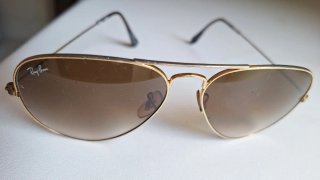 Gafas de sol Ray-Ban Aviator Doradas Marrones