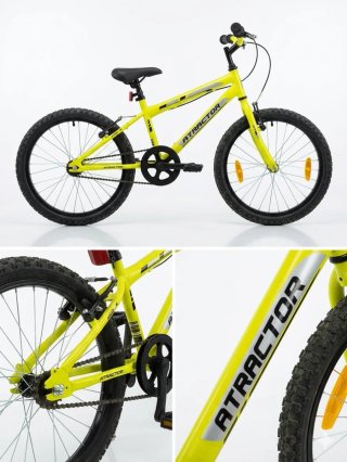 Bicicleta infantil Atractor amarilla