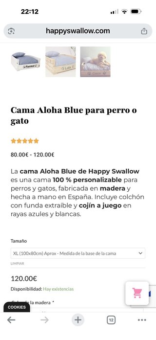 Cama para perro madera