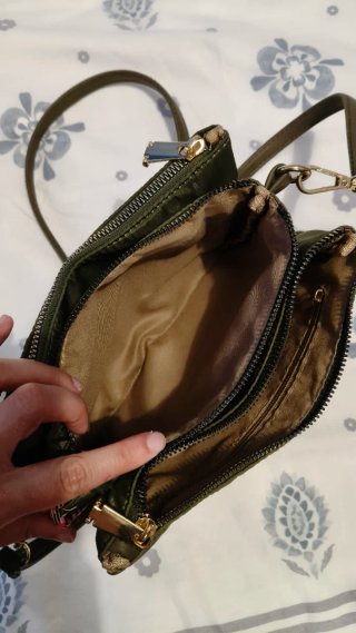 Bolso de hombro verde militar