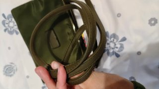 Bolso de hombro verde militar