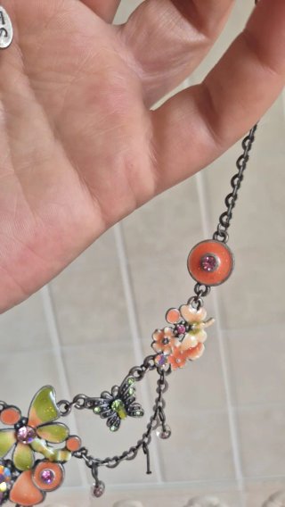 Collana Coana fiori e farfalle