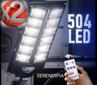 2 FAROLAS SOLARES 504 LED CADA UNA.