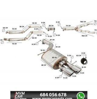Sistema de escape deportivo completo para BMW Seri
