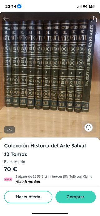 Coleccion Historia del Arte Salvat. 10 tomos.