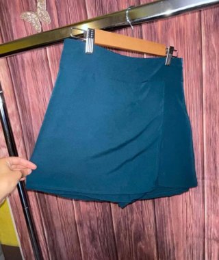 Pantalón falda verde azulado