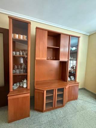 Mueble modular vitrina TV y aparador