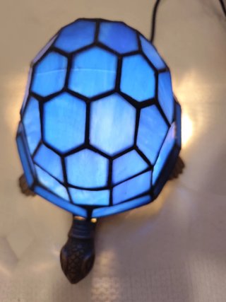 Lámpara tortuga Tiffany azul