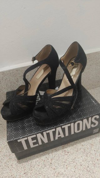 Zapatos de tacón negros Talla 38
